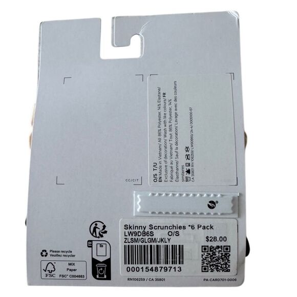 Lululemon Skinny Scrunchies 6 Pack Java/Java/Gleam/Gleam/Pale Linen/Pale Linen - Picture 9 of 9